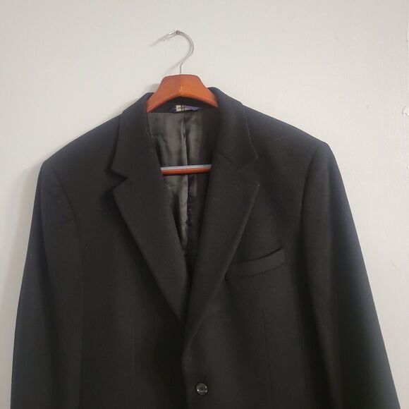 J.Crew Size 42R  Wool Cashmere Mens  Black Blazer Stylish Business Professional - Picture 6 of 13